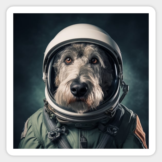 Astro Dog - Irish Wolfhound Sticker by Merchgard